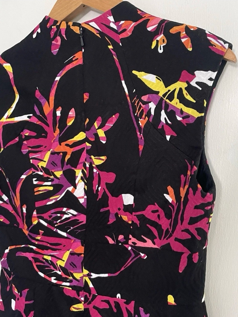 Jax Black Midi Dress with Magenta and Orange Floral Print - Picture 10 of 16